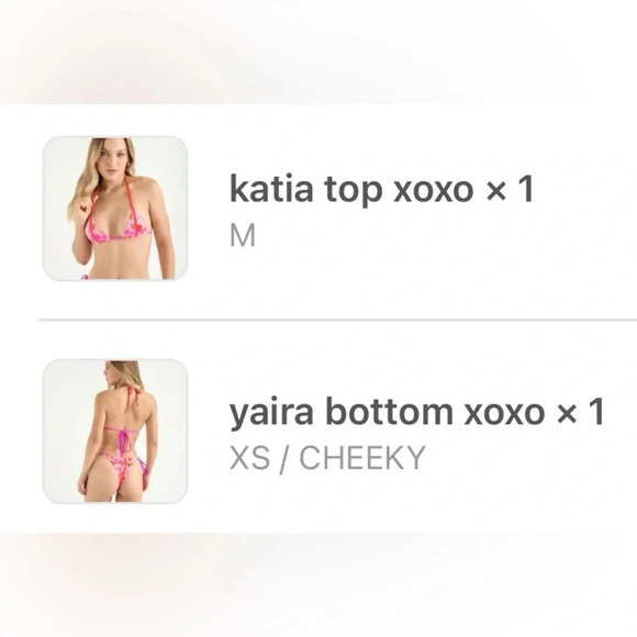 NWT OneOne Swimwear XOXO Valentines Day Limited Edition Pink Hearts Bikini NEW - Picture 4 of 5